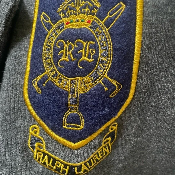 Ralph Lauren Charcoal Blazer with Gold Crest - Picture 3 of 9